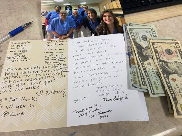 thank you letter from students with picture and money